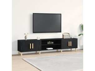 Meuble tv coloris noir 180 cm <strong></strong>  <strong></strong>