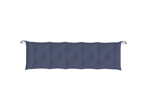 Coussin de banc de jardin, coussin d'assise bleu marine 180x50x7 cm tissu oxford cf52689