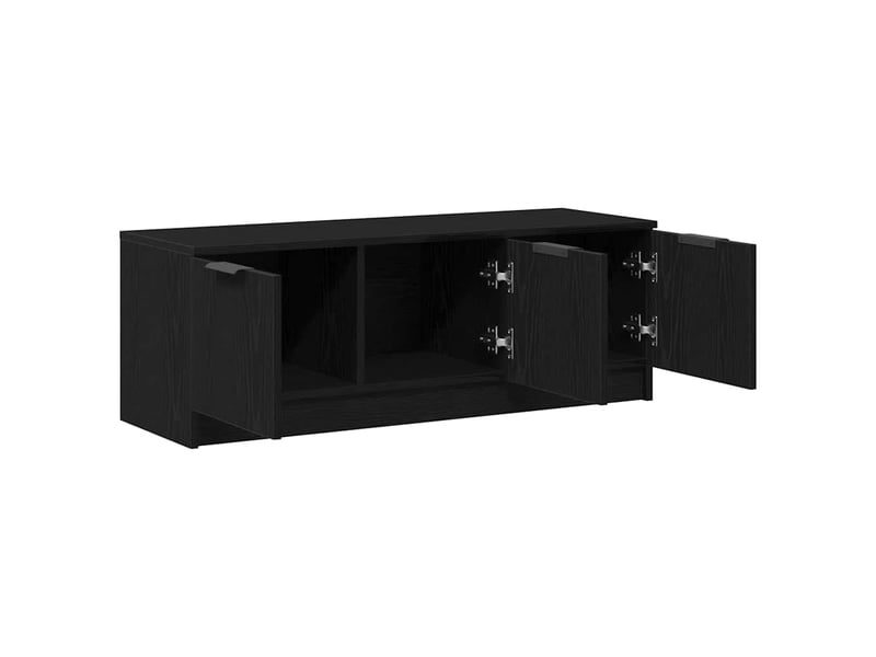  Meuble tv - banc tv - meuble de rangement 102 x 35 x 36,5 cm chêne noir bois d'ingénierie  - Conforama E