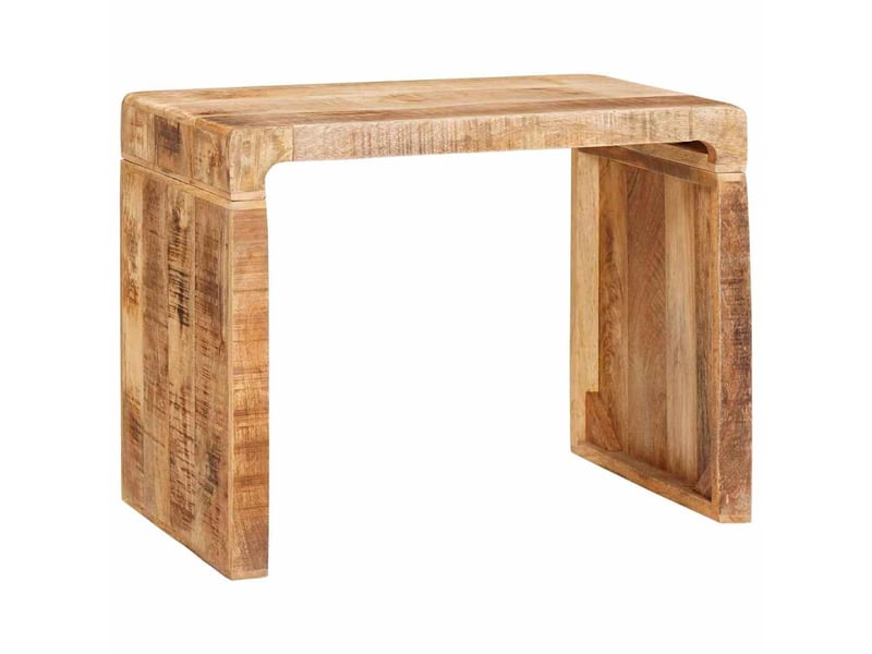  Table d'appoint, table de salon marron 60 x 35 x 46 cm bois de mangue massif  - Conforama A