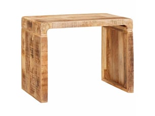 Table d'appoint, table de salon marron 60 x 35 x 46 cm bois de mangue massif cf36350
