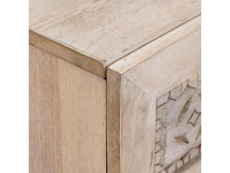 Table de chevet - cabinet de chevet - table de nuit blanc 50 x 33 x 62 cm bois d'ingénierie  - Conforama E