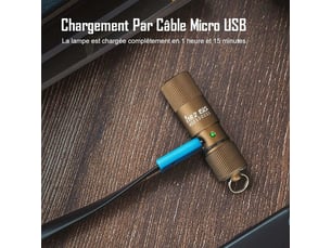 Eos mini lampe torche led rechargeable 150 lumens seulement 13g avec micro usb câble, desert tan [classe énergétique b]