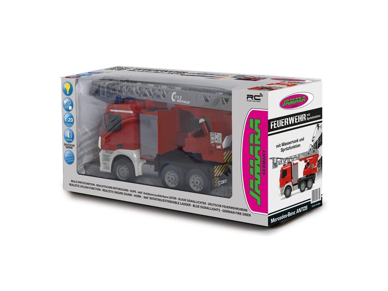  Mercedes-benz antos echelle de pompiers tournant 1:20 2,4ghz fonction projection 404960 - Conforama B