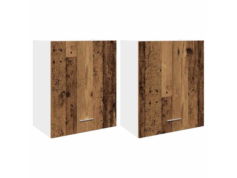 Meuble de rangement, armoires suspendues lyon bois ancien 50x31x60cm bois d'ingénierie - Conforama A