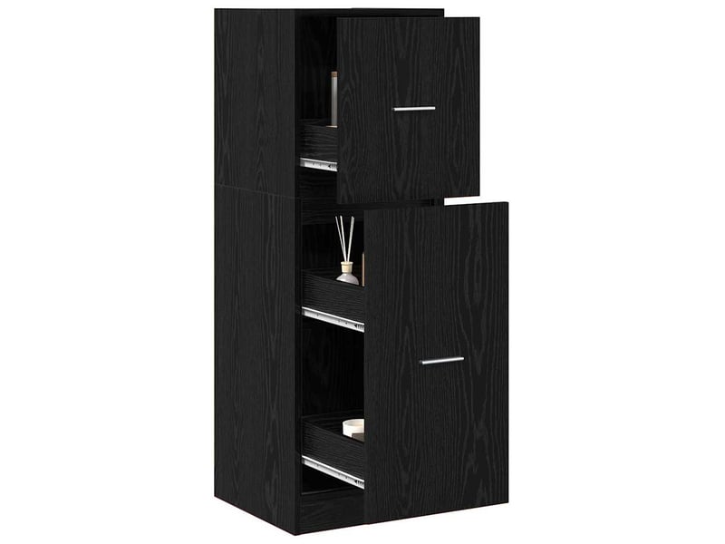 Meuble de rangemenrt, cabinet de pharmacie chêne noir 40 x 41 x 118 cm  - Conforama A