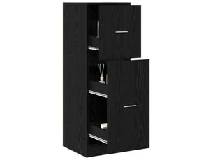 Meuble de rangemenrt, cabinet de pharmacie chêne noir 40 x 41 x 118 cm