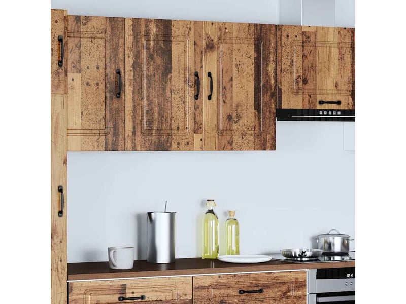 Meuble de rangement, armoire murale de cuisine kalmar vieux bois bois d'ingénierie shl6862 - Conforama B