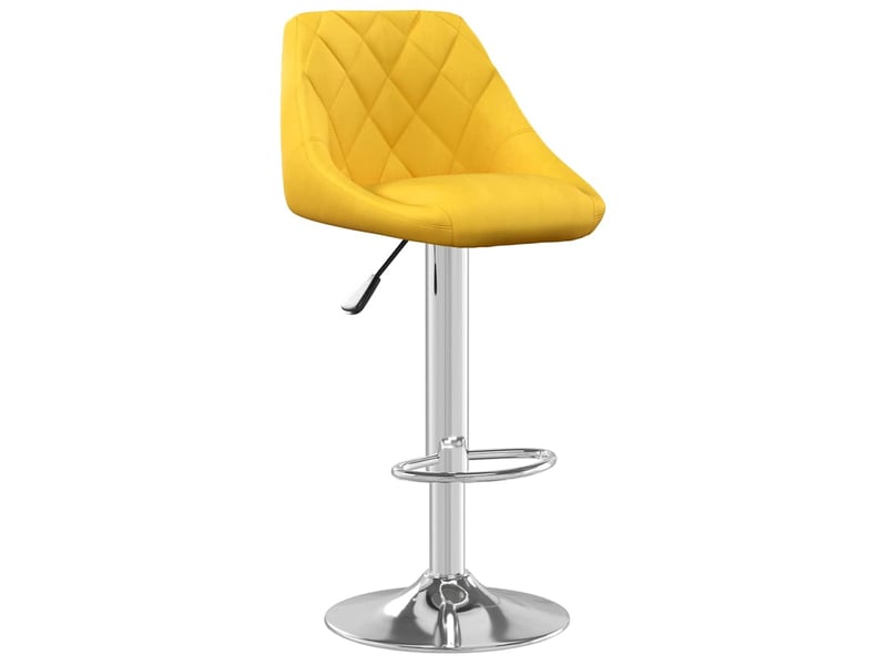  Lot de 2 tabouret de bar, chaise de bar jaune moutarde velours shl16800  - Conforama C