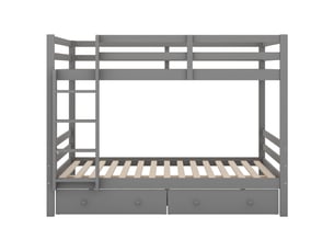 Lit superposé 140x200 cm <strong>ZOVIRA</strong> <strong></strong> coloris gris