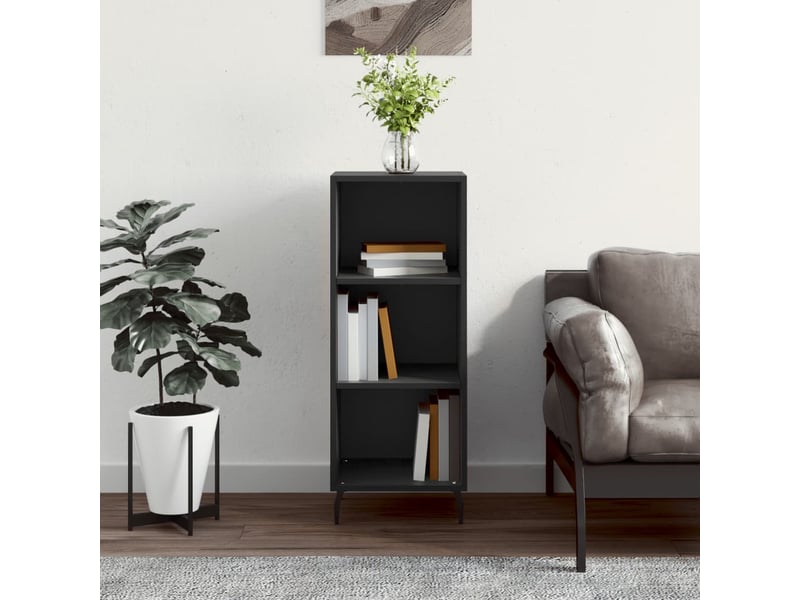  Buffet - bahut - meuble de rangement noir 34,5x32,5x90 cm bois d'ingénierie  - Conforama B