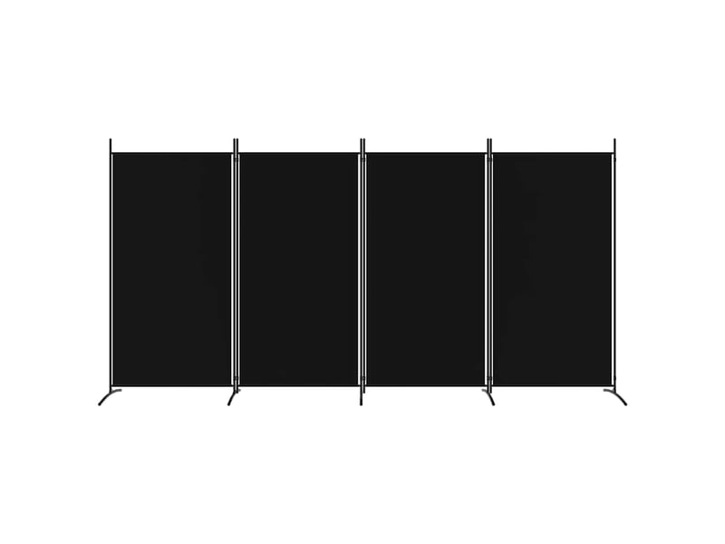  Paravent | cloison de séparation 4 panneaux noir 346x180 cm tissu  - Conforama C