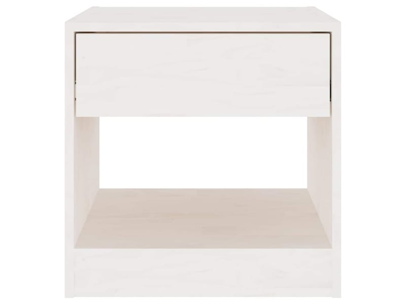  Lot de 2 tables de chevet - cabinet de chevet - table de nuit blanc 40x31x40 cm bois de pin massif  - Conforama E