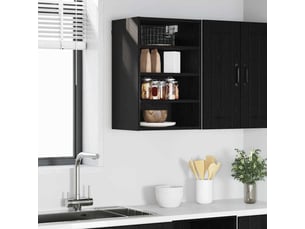 Meuble de rangement cuisine, armoire suspendue chêne noir 40x29,5x60cm