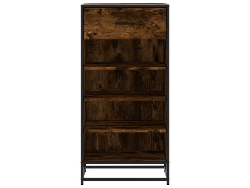  Étagère à chaussures chêne fumé 48x38x97,5 cm bois d'ingénierie shl5052  - Conforama D