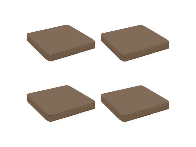 Lot de 4 coussins de siège, coussins d'assise vught 100 % polyester taupe cf60741 - Conforama A