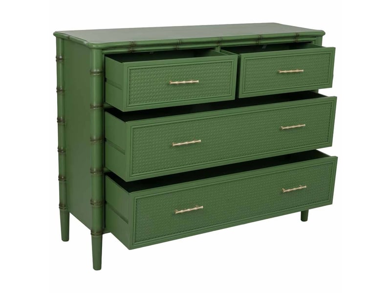  Commode en bois vert 117x39x92 cm h  - Conforama E