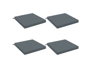 Lot de 4 coussins de siège, coussins d'assise soest 100 % polyester bleu cf60330