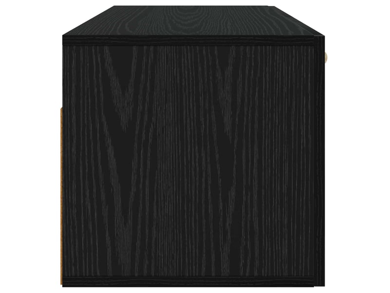  Meuble mural, meuble de rangement salon chêne noir 60 x 36,5 x 35 cm bois d'ingénierie  - Conforama E