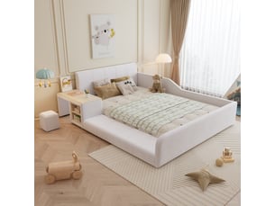 Lit avec rangement 140x200 cm <strong>MERAX</strong>  <strong>lit enfant blanc</strong> coloris blanc