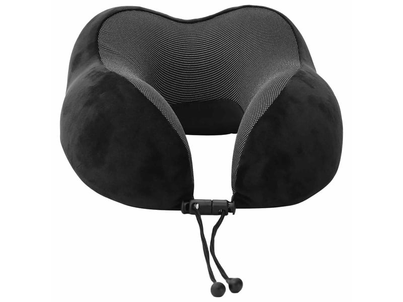 Coussin de voyage pour le cou noir mousse à mémoire de forme cf56384 - Conforama D