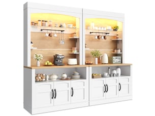 Buffet 6 porte(s) 0 tiroir(s) - 203 cm coloris blanc