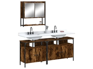 Ensemble de meubles de salle de bain 3 pcs chêne fumé cf63687