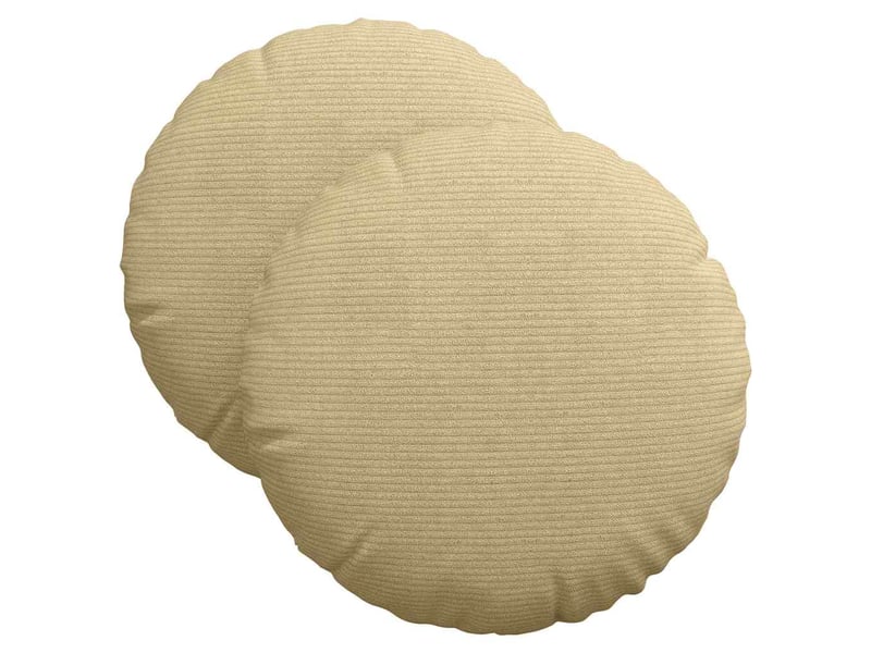  Lot de 2 coussins de siège, coussins décoratifs tissu en velours côtelé vert gris cf59822  - Conforama A