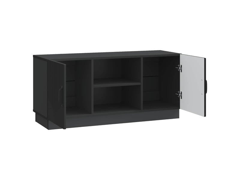  Meuble tv - banc tv - meuble de rangement 102 x 34,5 x 47 cm noir bois d'ingénierie  - Conforama E
