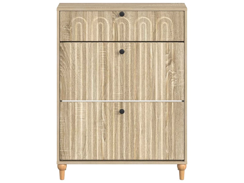  Meuble à chaussure, cabinet à chaussures alkmaar 78x24x103 cm bois d'ingénierie shl3343  - Conforama D