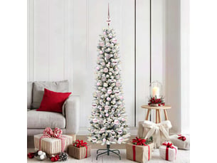 Sapin de noël - arbre de noël artificiel blanc 180 cm pvc, métal et plastique