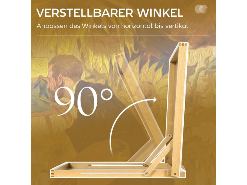  Chevalet de table pliable 75,8x51 cm réglable bois bois clair  - Conforama D