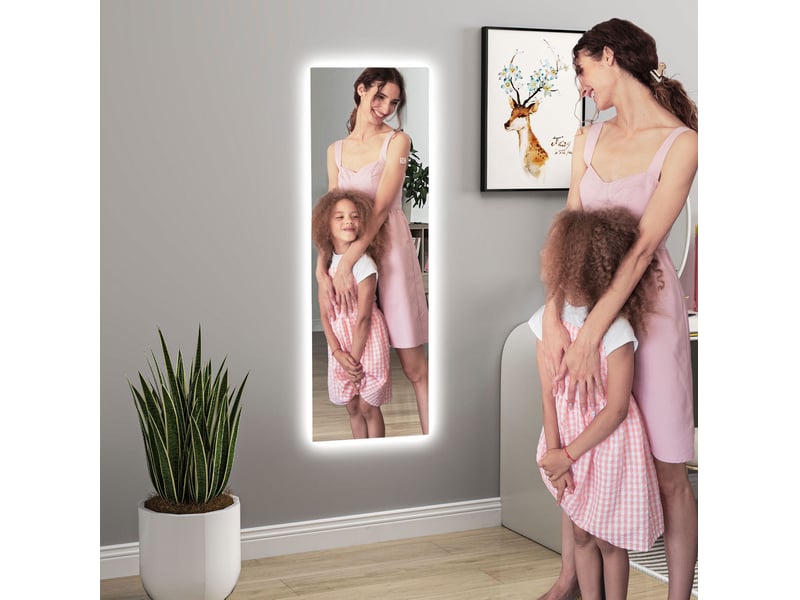  Miroir sur pied led 40 x 120 cm tactile sans cadre homvra  - Conforama C