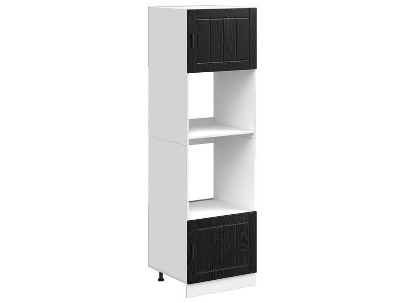  Armoire de cuisine, armoire de four porto chêne noir 60x57x207cm  - Conforama A