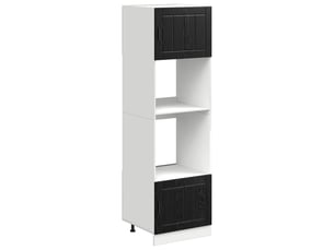 Armoire de cuisine, armoire de four porto chêne noir 60x57x207cm