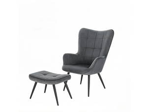 Pouf / repose pied VIVRYN gris