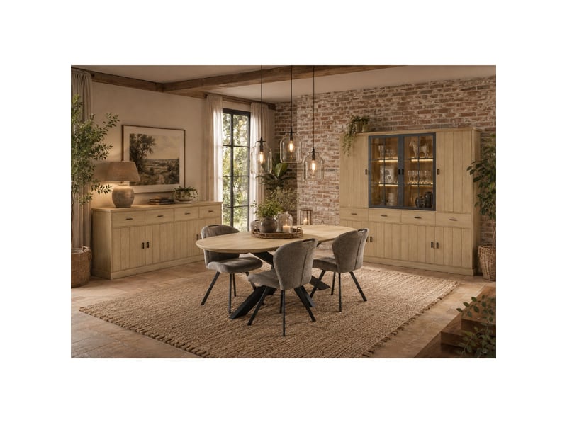 Buffet de salle à manger moderne en bois 220cm teodora - Conforama E