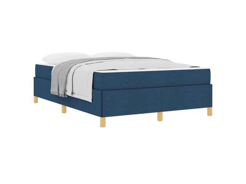Lit double | lit adulte | cadre de lit avec matelas bleu 140x200 cm tissu - Conforama A