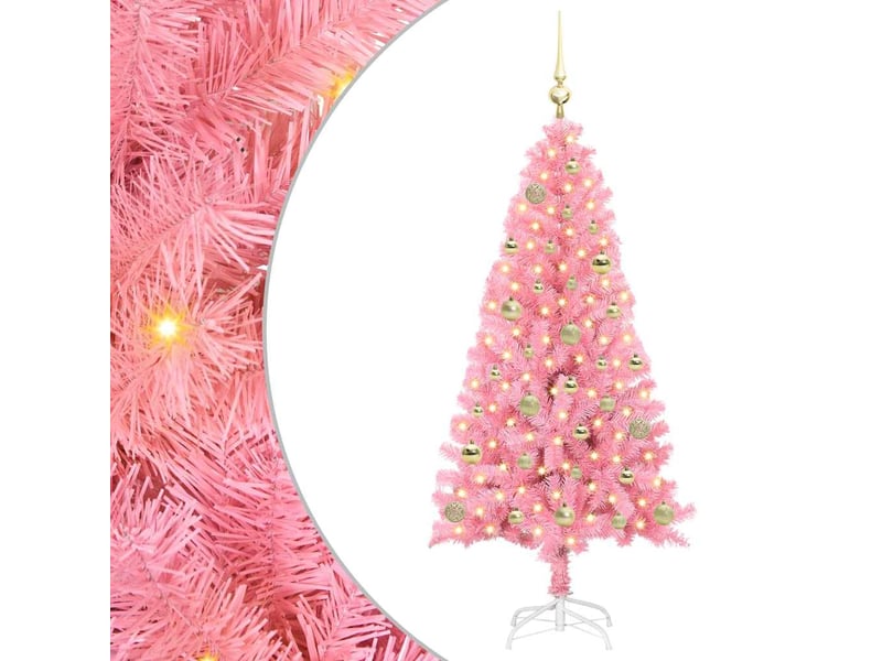  Sapin de noël - arbre de noël rose 150 cm pvc  - Conforama A