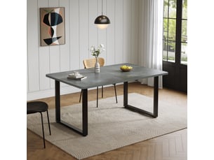 Table extensible 6 à 10 personnes pour salle à manger en mdf 140180220×80 cm grise