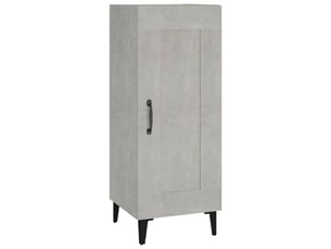 Buffet - bahut - meuble de rangement gris béton 34,5x34x90 cm bois d'ingénierie