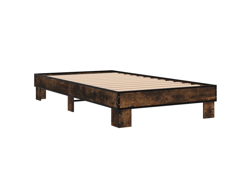  Lit simple- lit adulte -  cadre de lit sans matelas chêne fumé 100x200 cm  - Conforama B