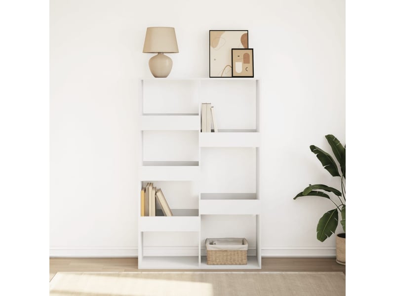  Bibliothèque, armoire à livres blanc 100x33x155,5 cm bois d'ingénierie  - Conforama C