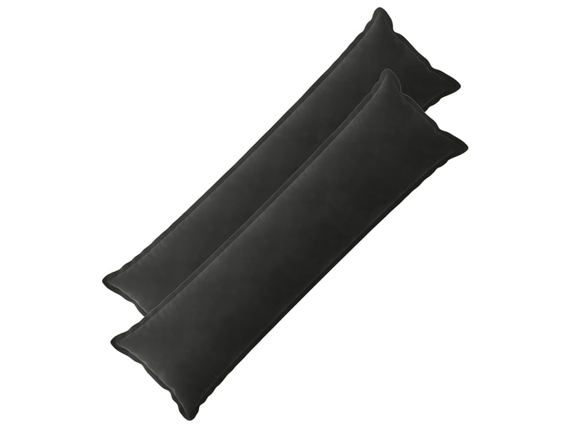  Lot de 2 coussins avec oreiller, coussins décoratifs houten noir fløjl cf51086  - Conforama A