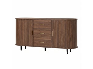 Buffet 2 porte(s) 3 tiroir(s) BIQZUYA - 160 cm coloris bois foncé
