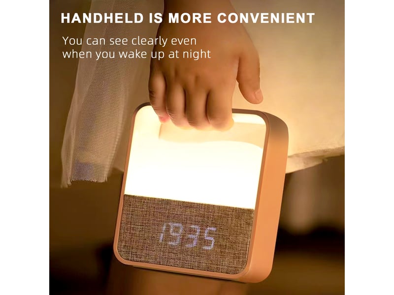 Réveil numérique, réveil de chevet, veilleuse réglable pour chambre - Conforama B