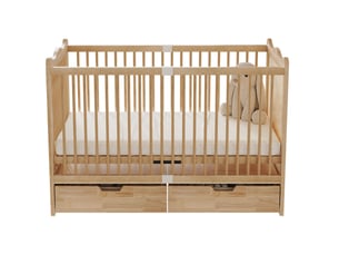 Lit bébé 70x140 cm WISHDOR   coloris naturel