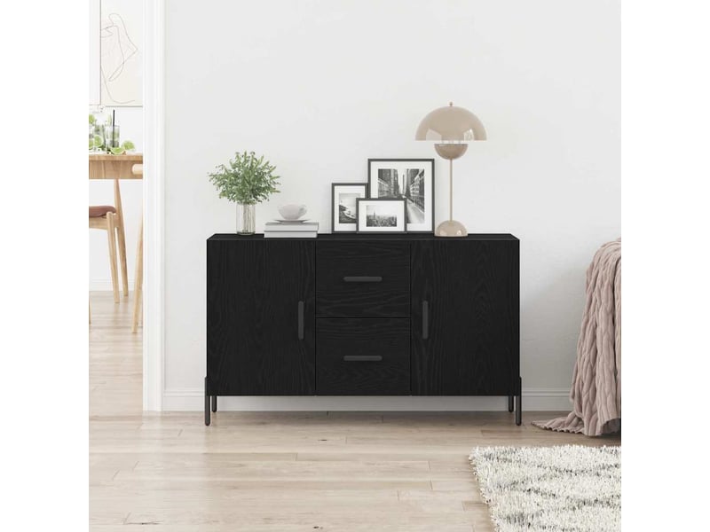  Buffet - bahut - meuble de rangement chêne noir 100 x 36 x 60 cm bois d'ingénierie  - Conforama D