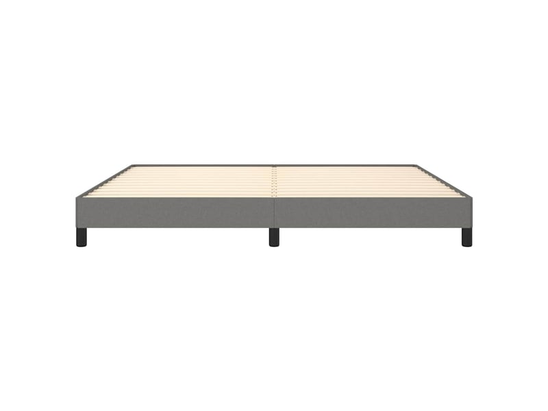  Lit double- lit adulte -  cadre de lit sans matelas gris foncé 200x200 cm tissu  - Conforama D