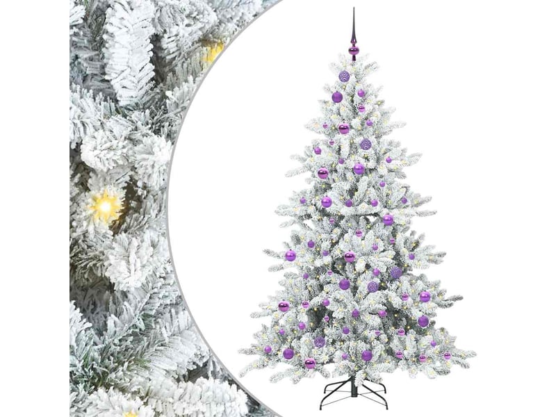 Sapin de noël, arbre de noël artificiel à branches articulées blanc 180 cm shl3594 - Conforama A